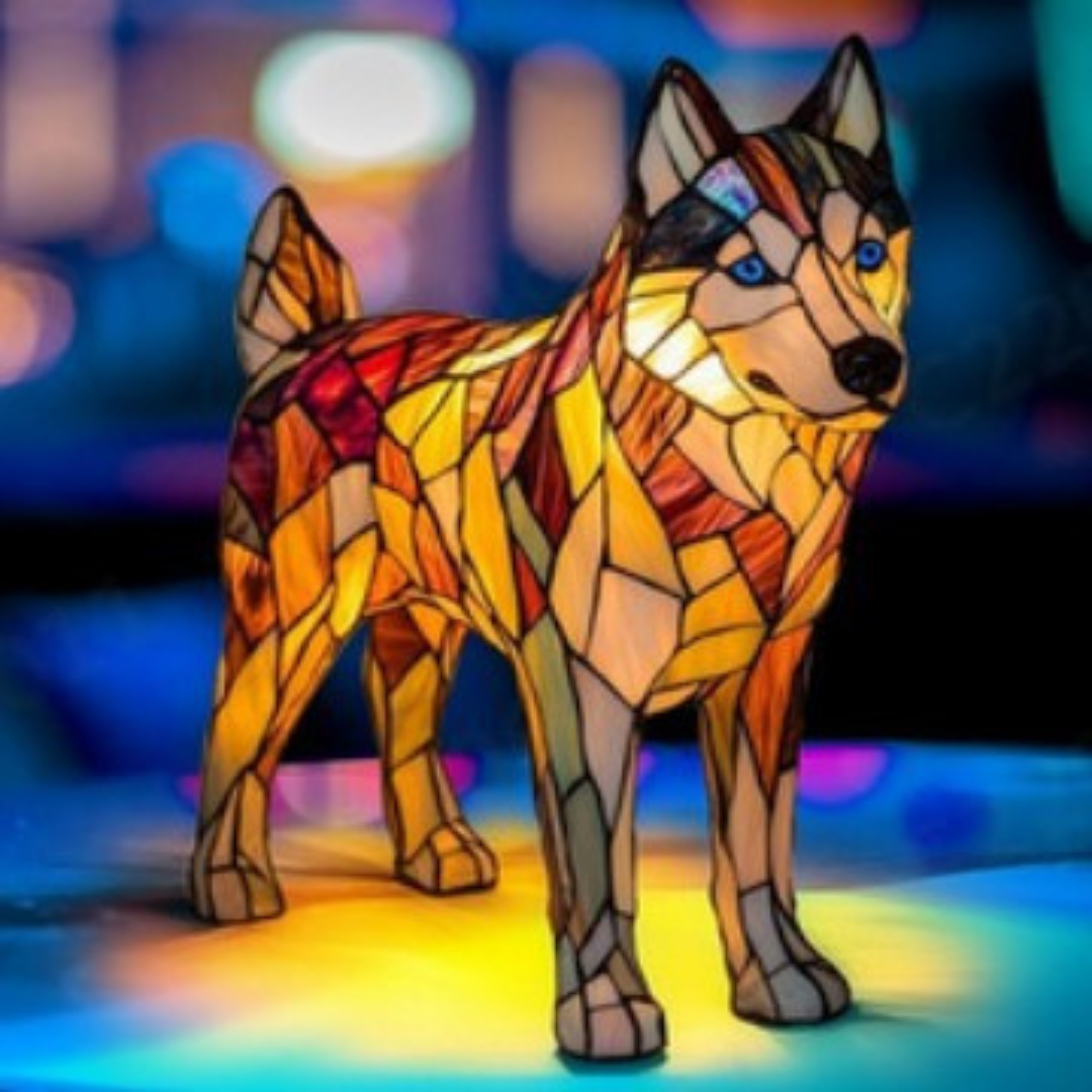 Diesel | Magical Dog Lamp Made of Colored Glass