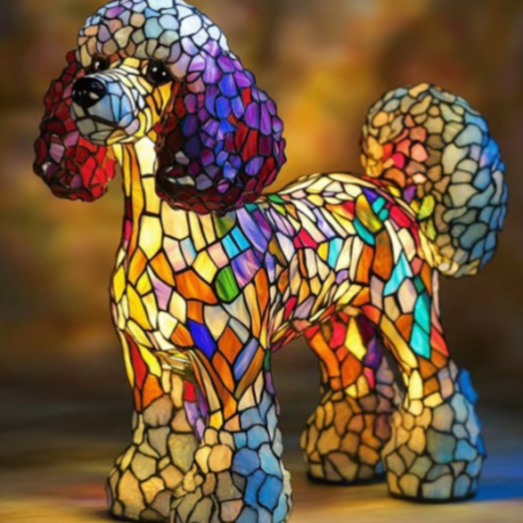 Gigi | Magical Dog Lamp Made of Colored Glass