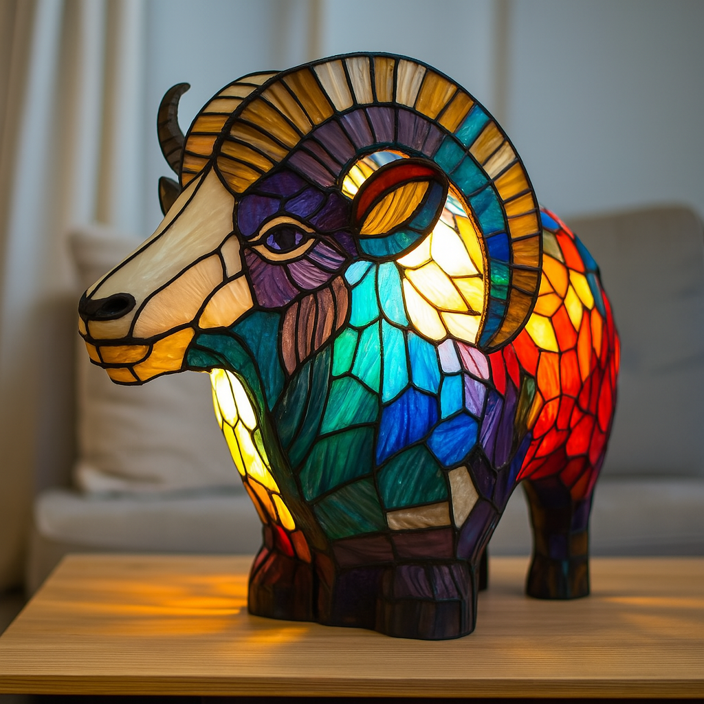 Bijou | Magical Goat Lamp of Colored Glass