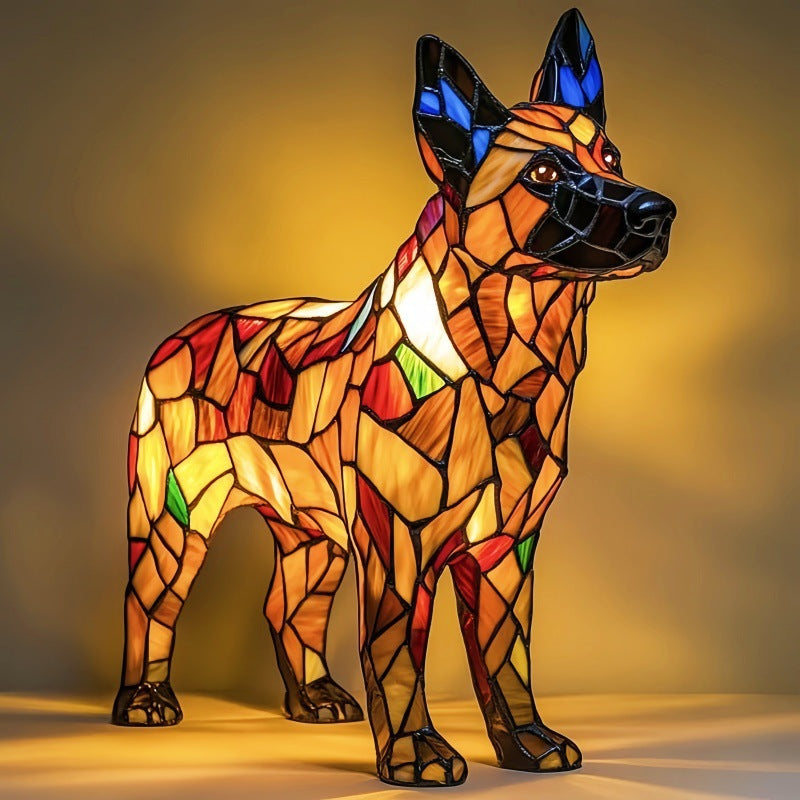 Bandit | Dog Lamp Magic of Colored Glass