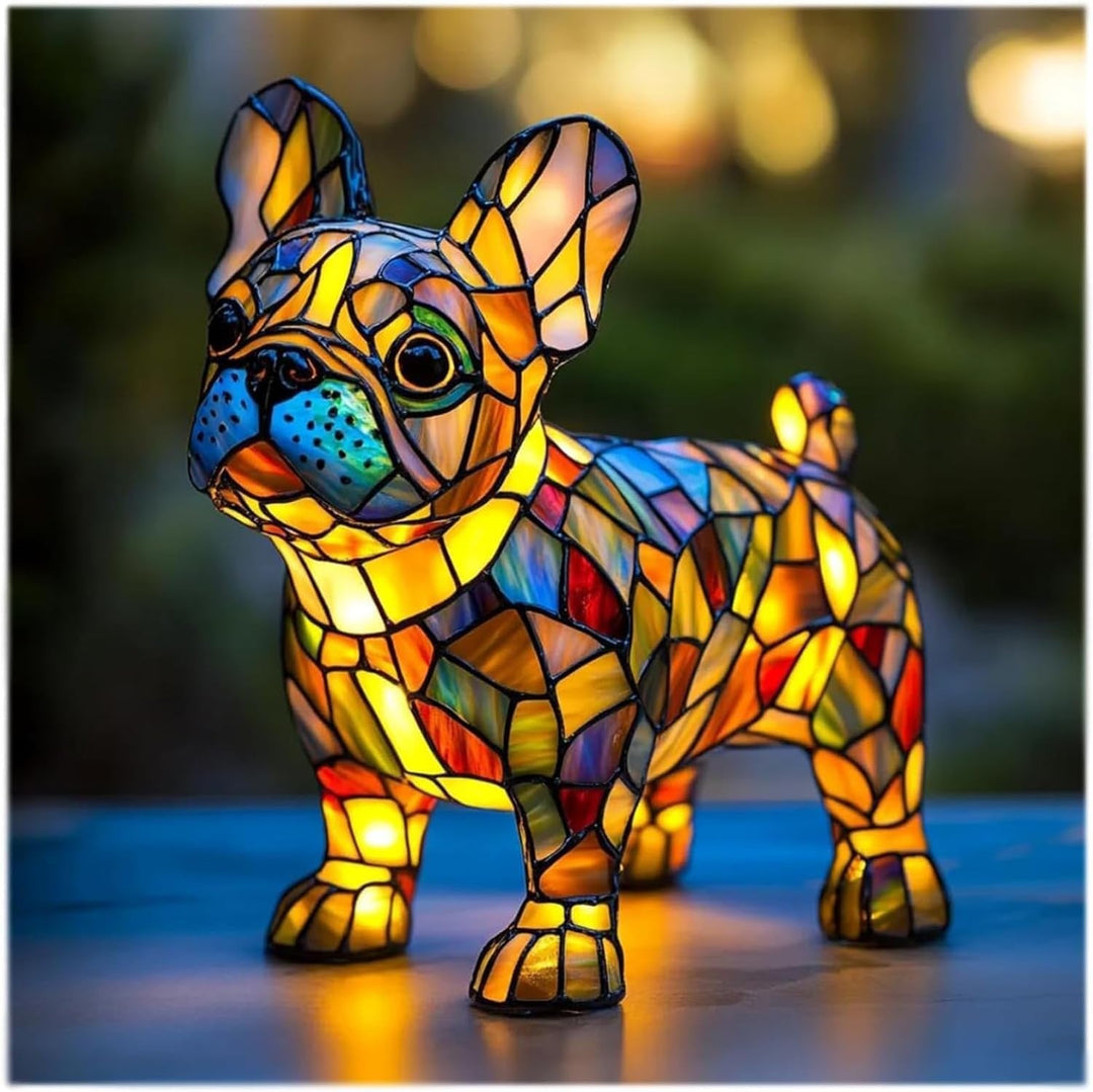 Bruno | Dog Lamp Magisk made of colored glass