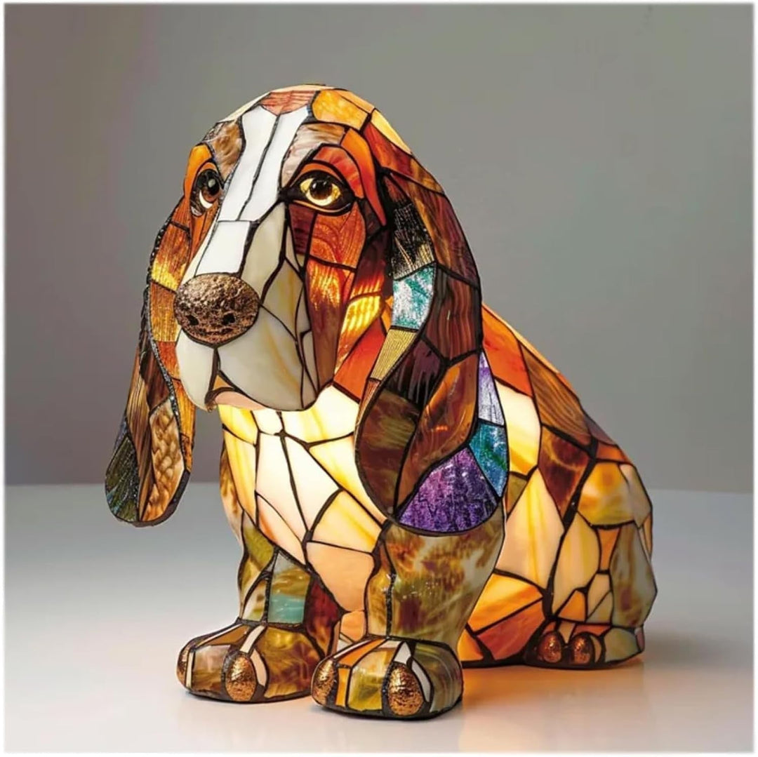 Canelle | Dog Lamp Magisk made of colored glass