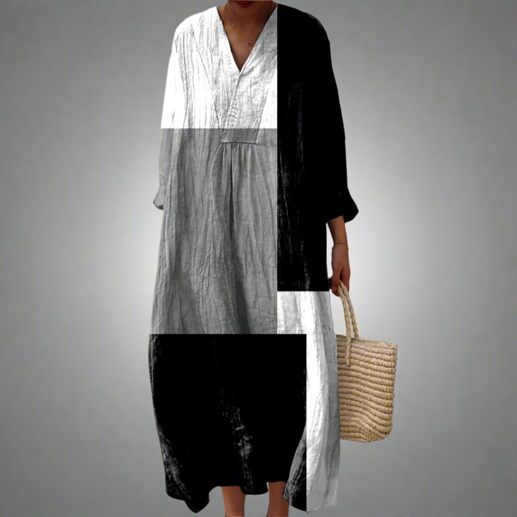 Colette™ | Abstract Patchwork Maxi Skirt