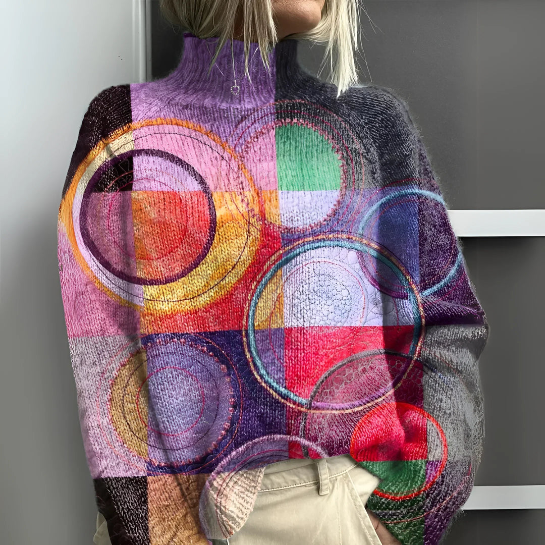 Felix - Abstract Turtleneck Sweater