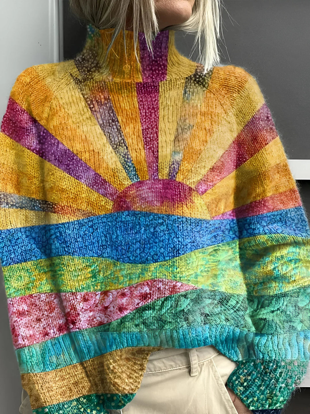 Matilda - Vibrant Knit Turtleneck Sweater