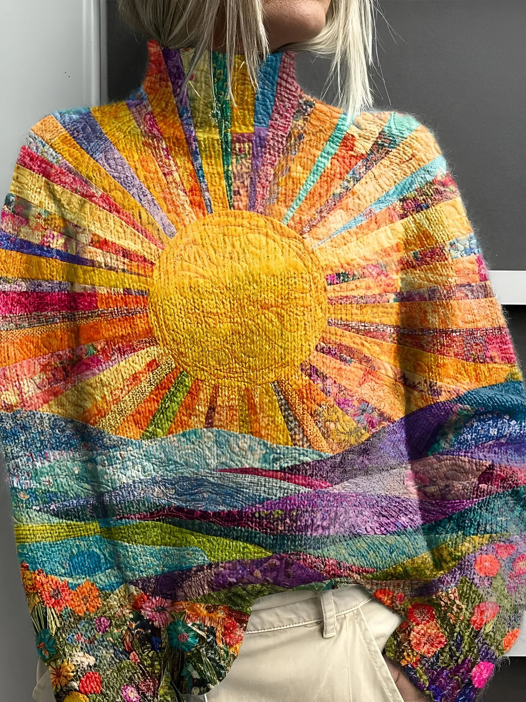 Ruby - Vibrant Knit Turtleneck Sweater