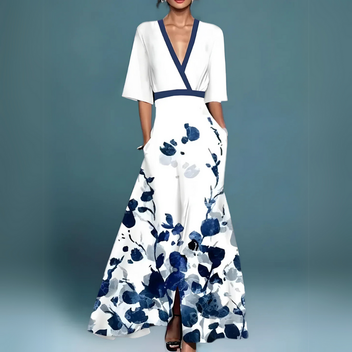 Coastal Blossom - Floral Wrap Dress