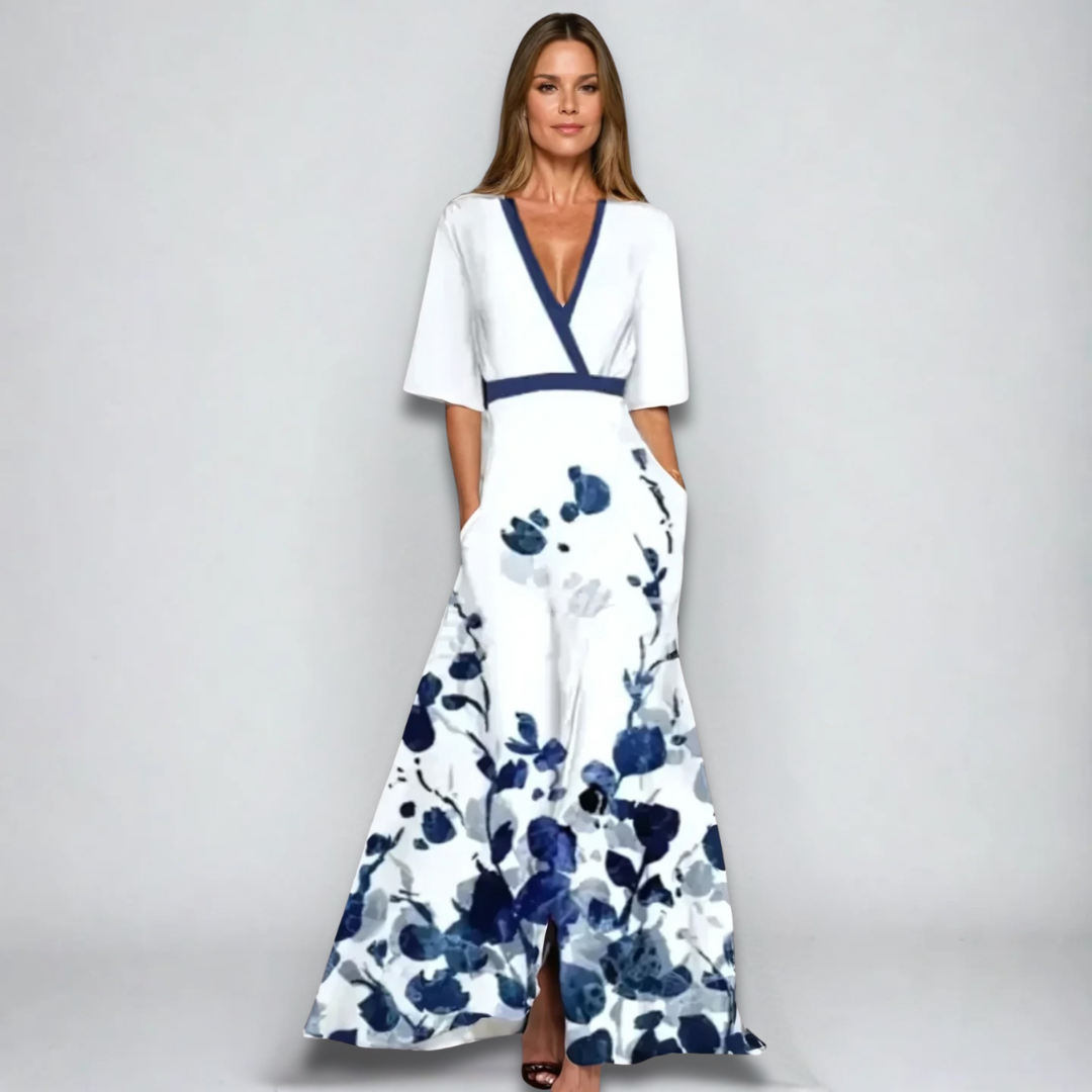 Coastal Blossom - Floral Wrap Dress