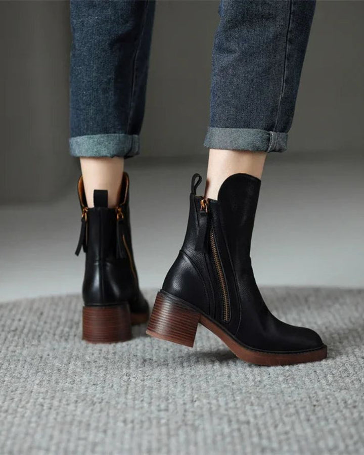 Elina – Leather Ankle Boots