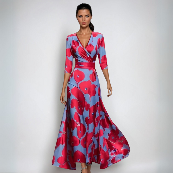 Vivienne - Luxe Floral Midi Dress