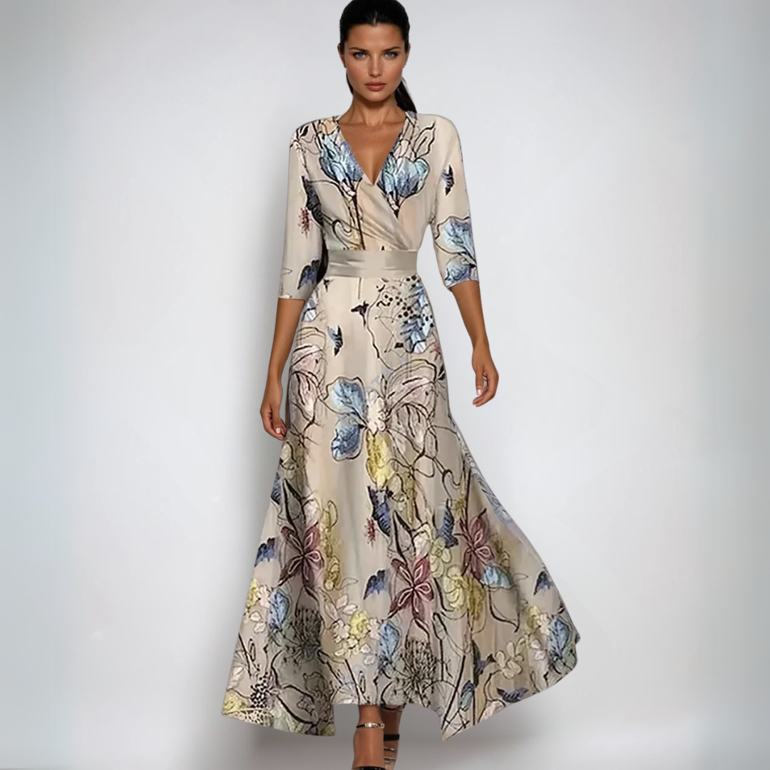 Vivienne - Luxe Floral Midi Dress