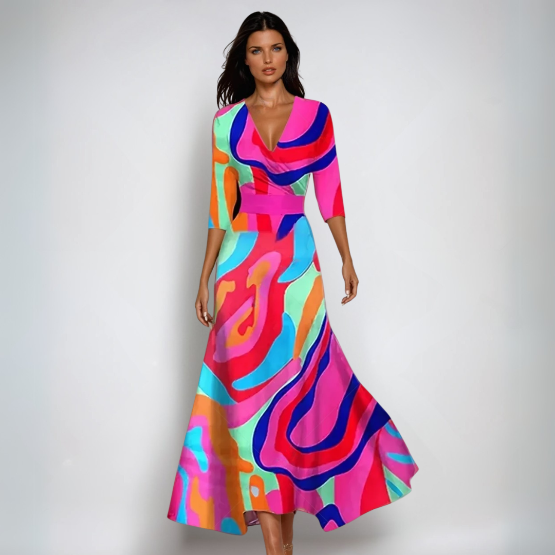 Vivienne - Luxe Floral Midi Dress