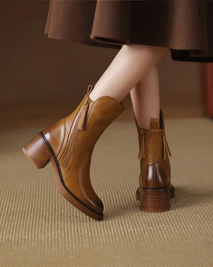 Elina – Leather Ankle Boots
