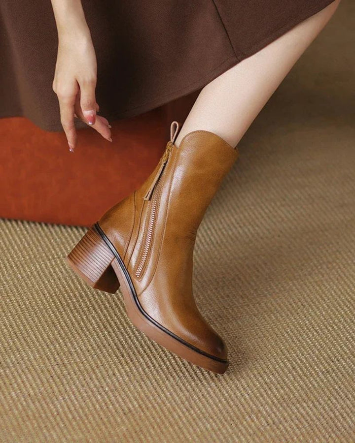 Elina – Leather Ankle Boots