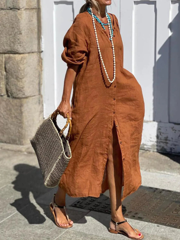Cathy - Linen Maxi Dress for Women