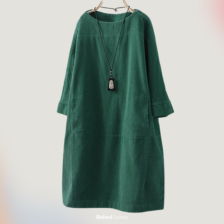 Maya Relaxed Corduroy Midi Dress