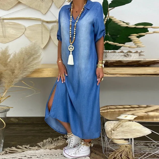 LEA™ | Long Denim Style Dress