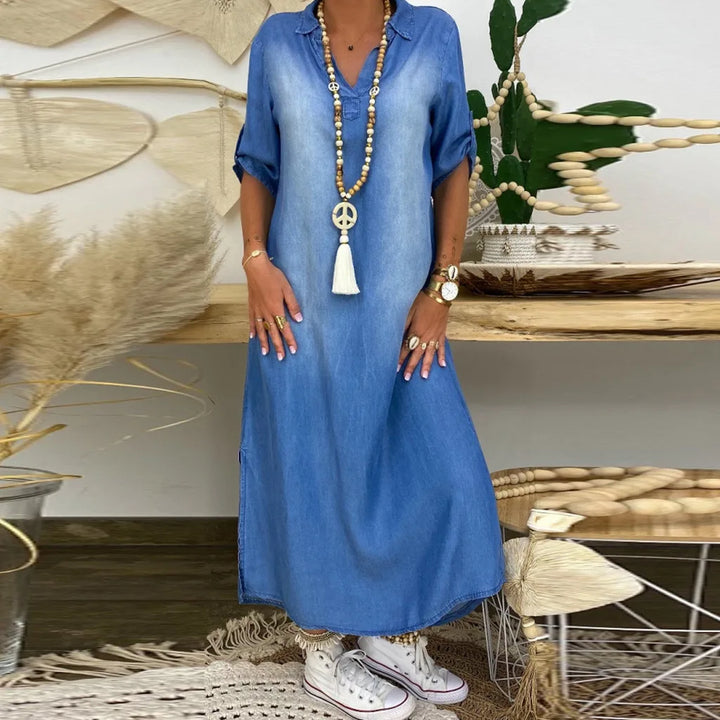 LEA™ | Long Denim Style Dress