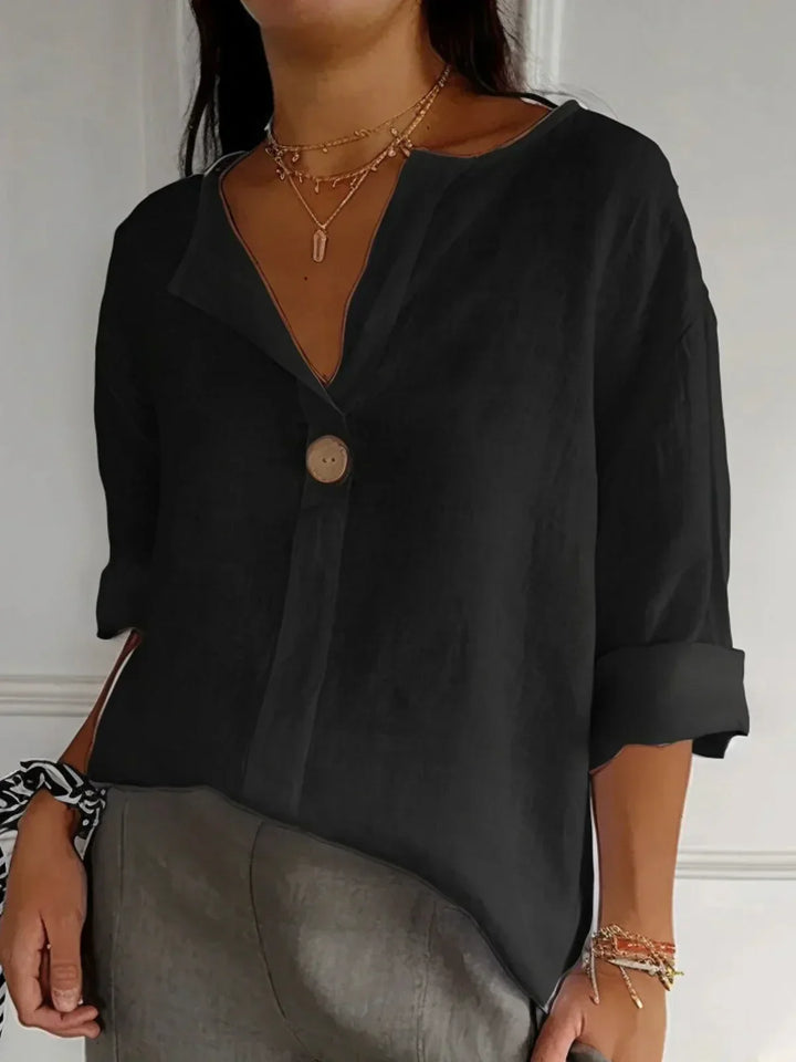 Ambrosia | Cotton V-neck Blouse
