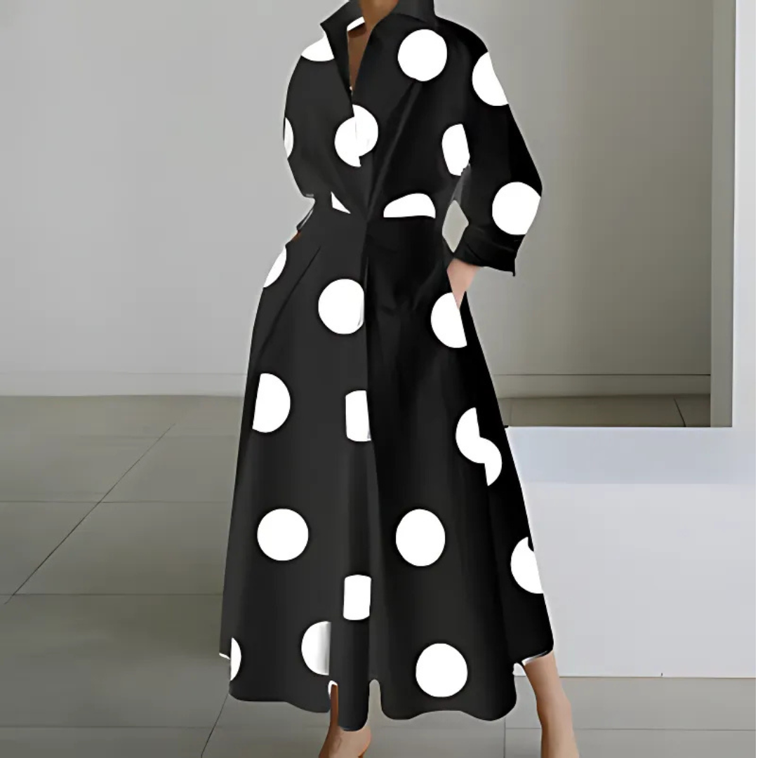 Eleanor - Lapel Wrap Maxi Dress