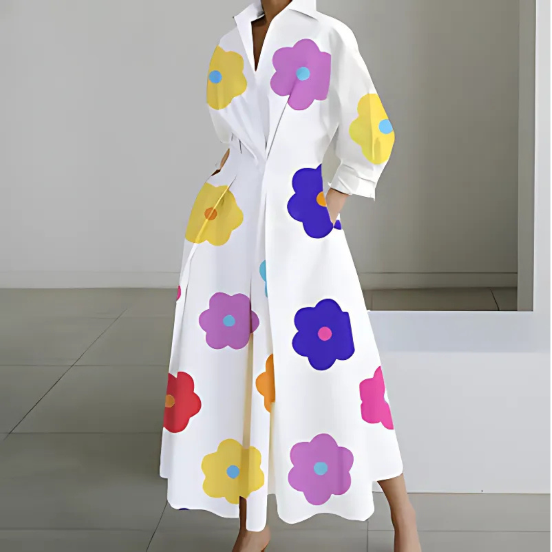 Eleanor - Lapel Wrap Maxi Dress