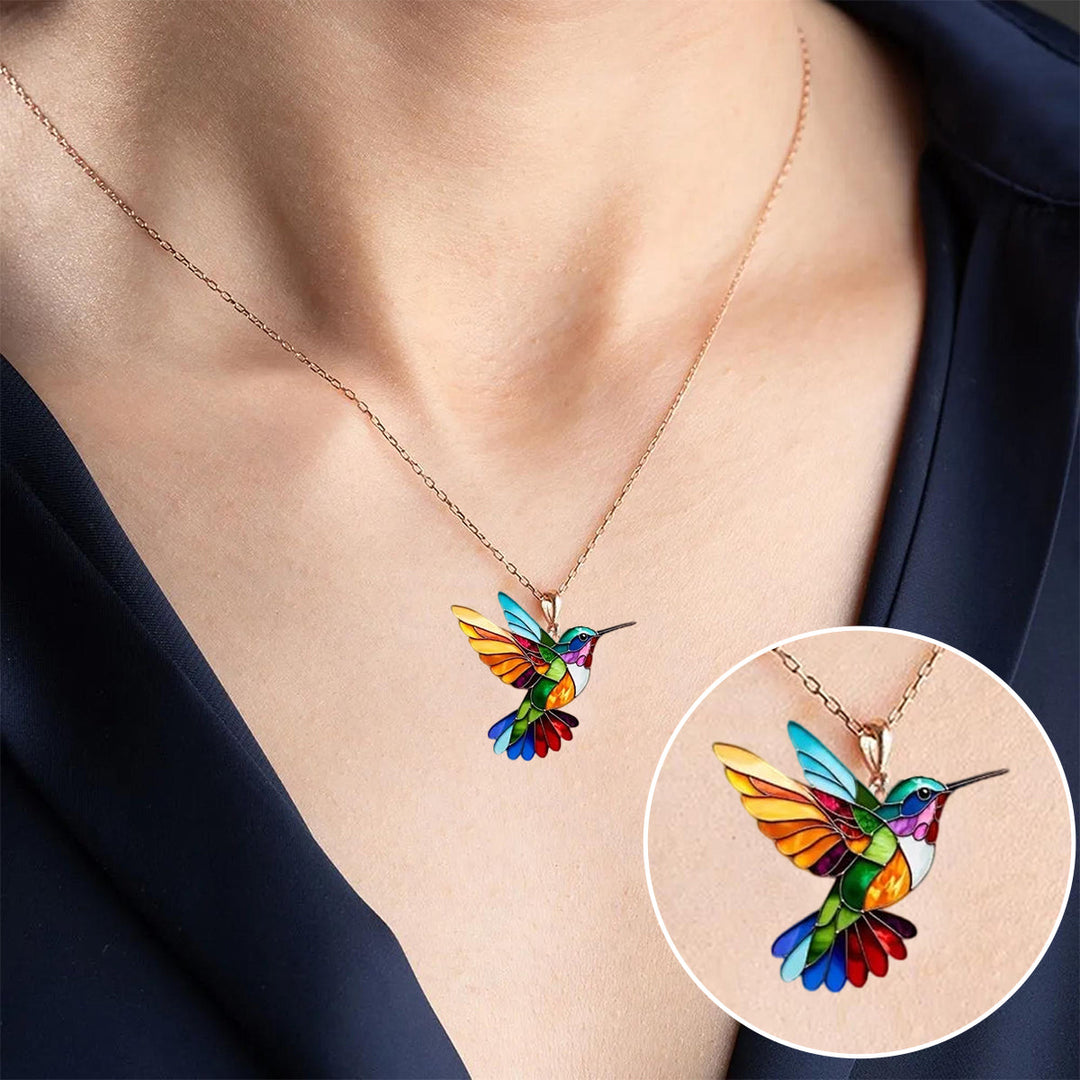 Diane | Colorful Hummingbird Necklace