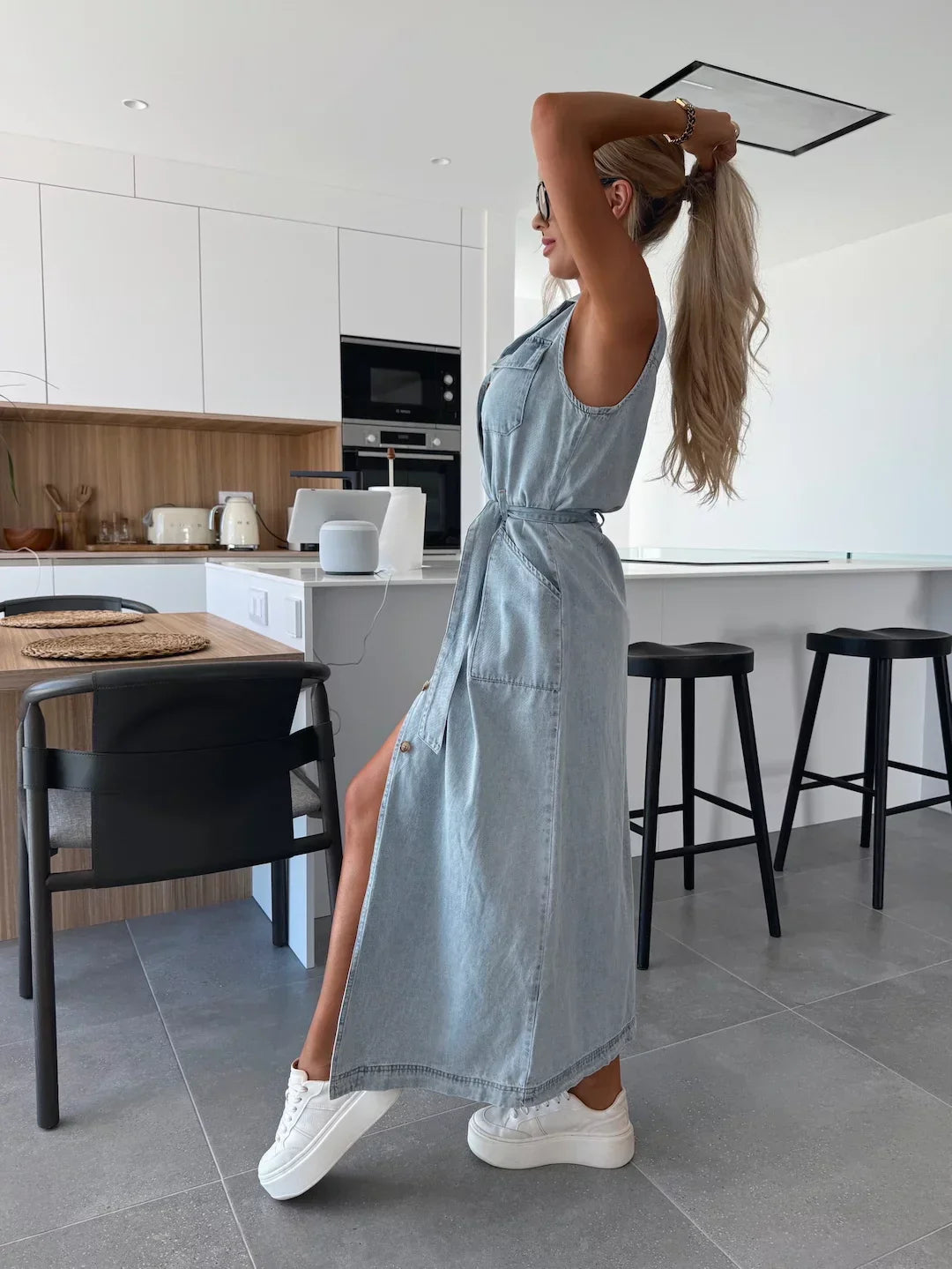 Isabella – Maxi Denim Dress