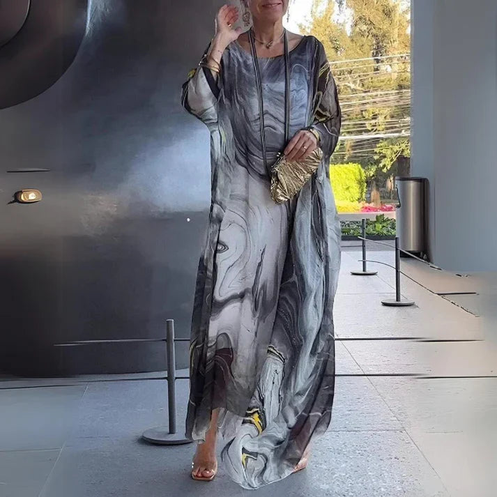 Arabella Rose™ Elegant Silk Chiffon Dress
