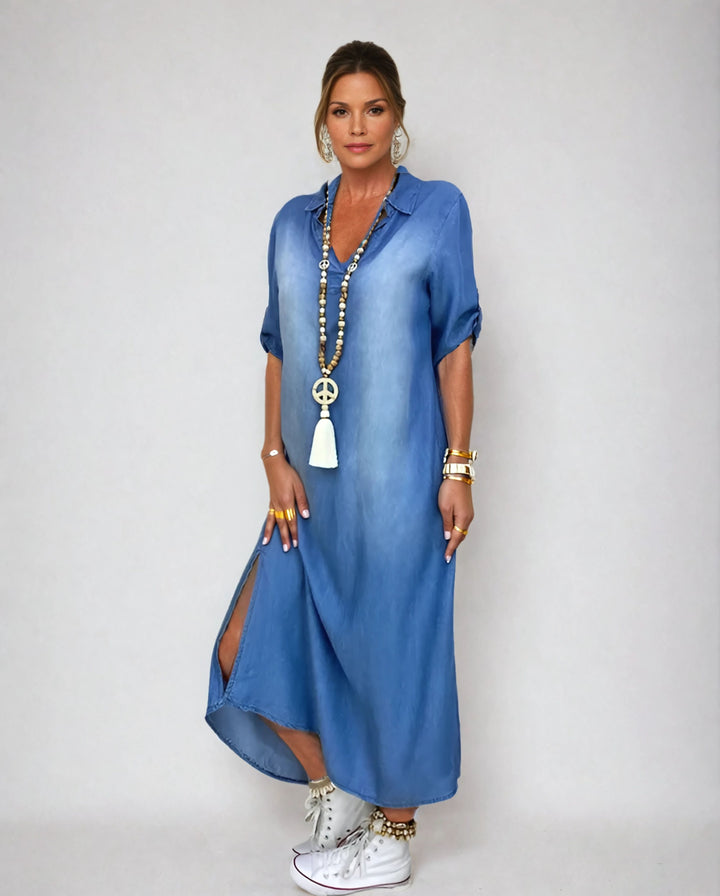 LEA™ | Long Denim Style Dress