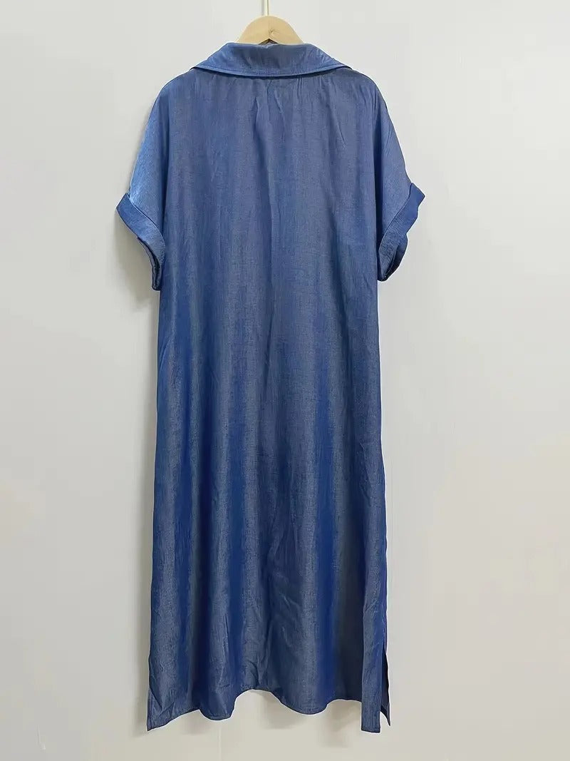 Erin - Denim Dress - Batwing sleeves