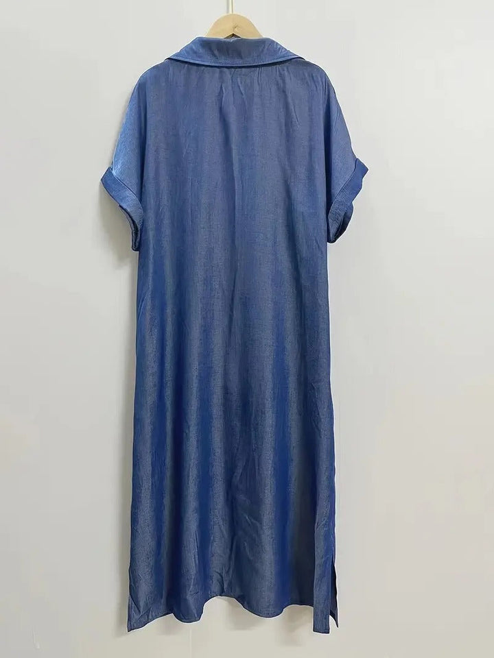 Erin - Denim Dress - Batwing sleeves