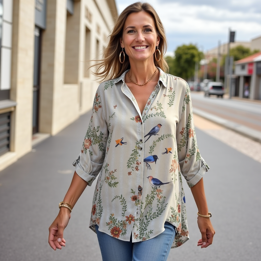 Joanna | Vintage Floral Print Blouse