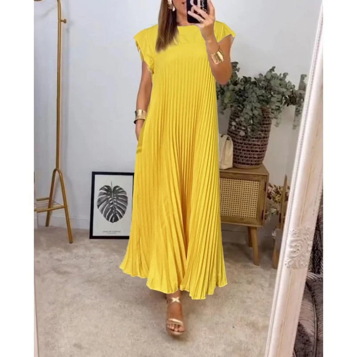 Elysian Elegance - Pleated Maxi Dress