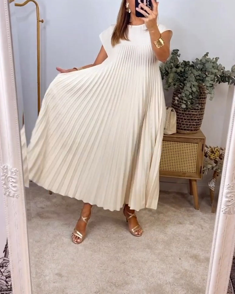 Elysian Elegance - Pleated Maxi Dress