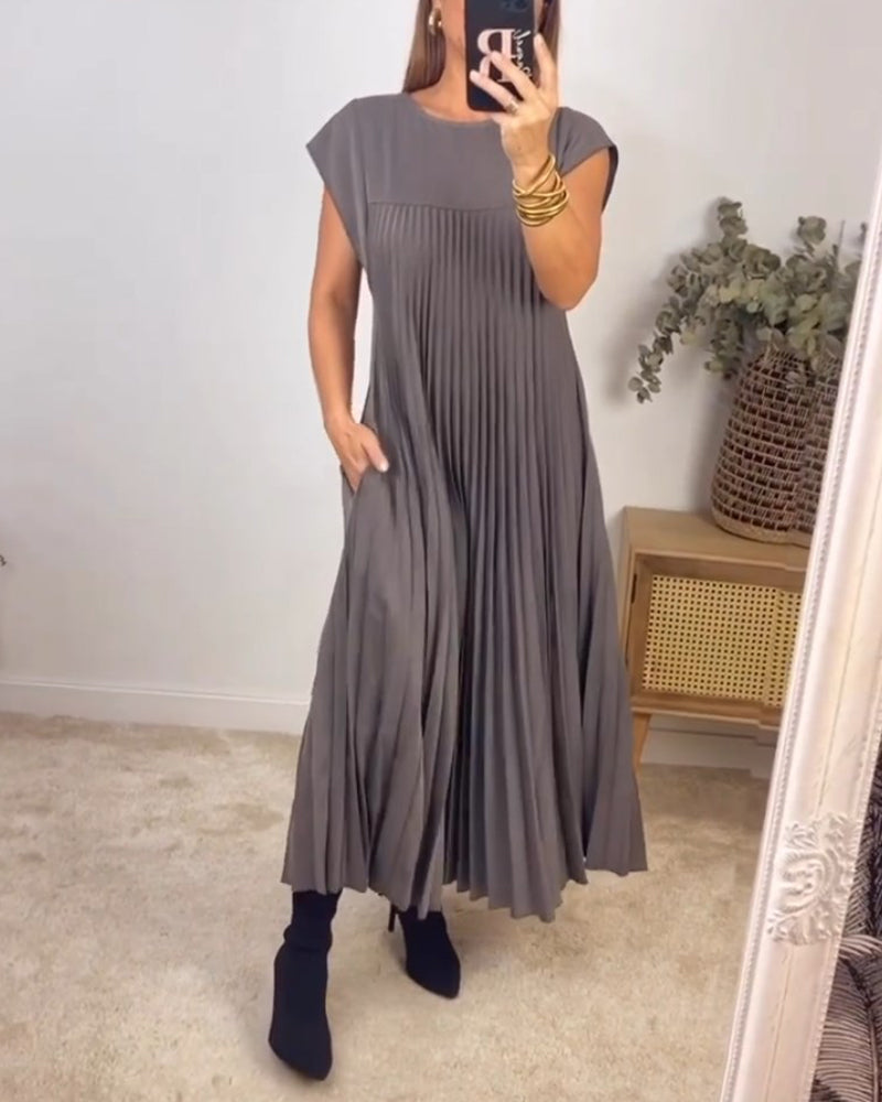 Elysian Elegance - Pleated Maxi Dress