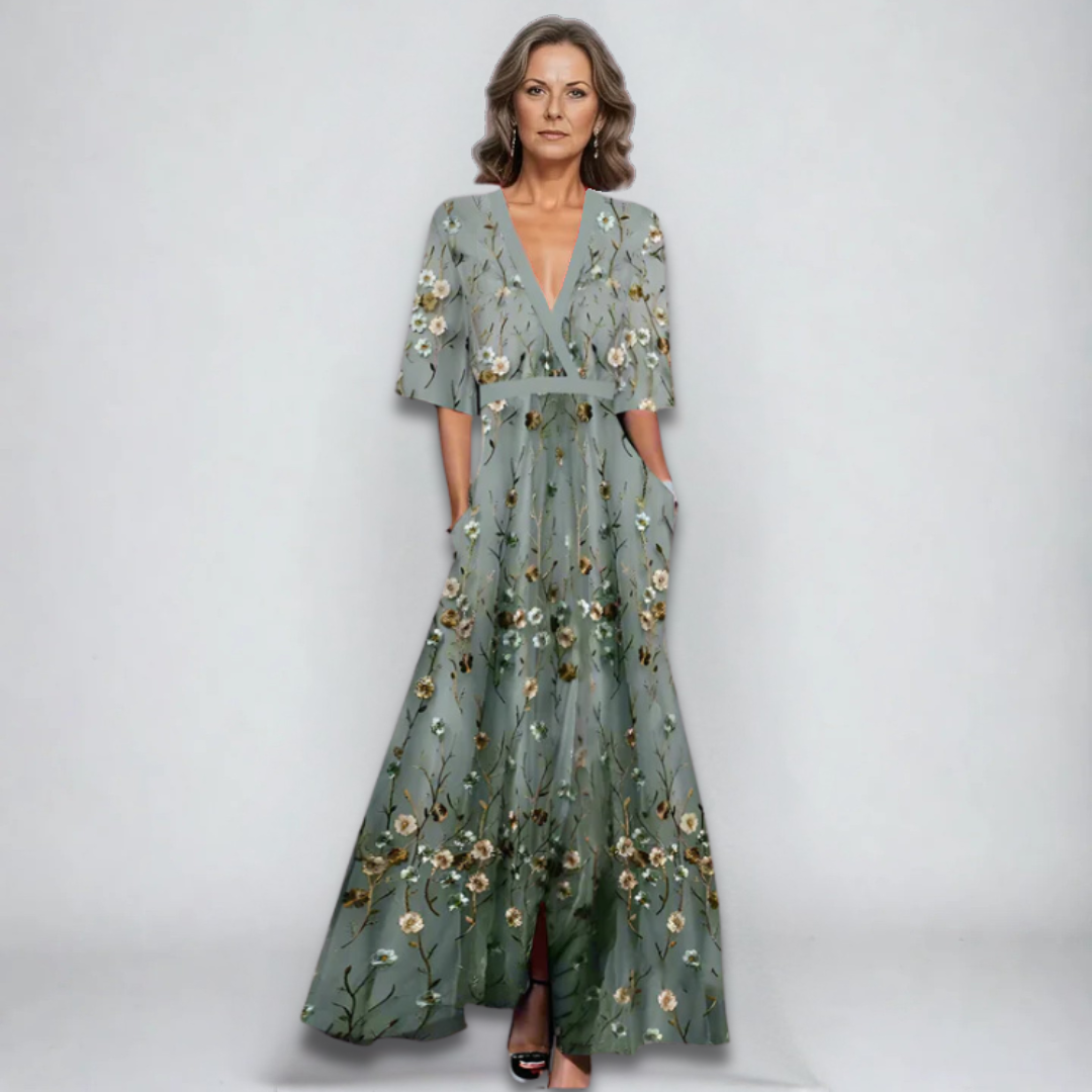 Coastal Blossom - Floral Wrap Dress