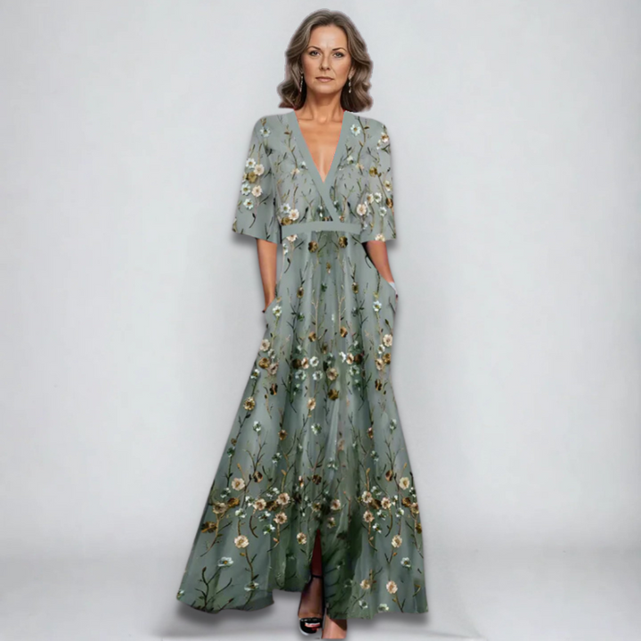 Coastal Blossom - Floral Wrap Dress