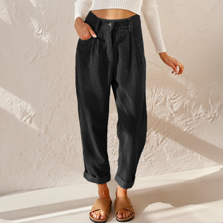 Noel- High waist Corduroy Pants