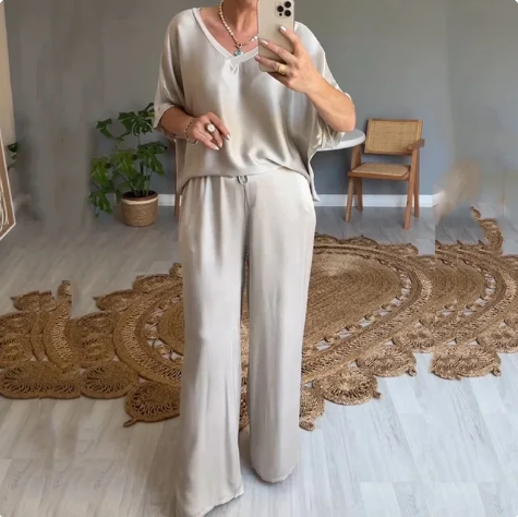 Maya - Two Piece Satin Set
