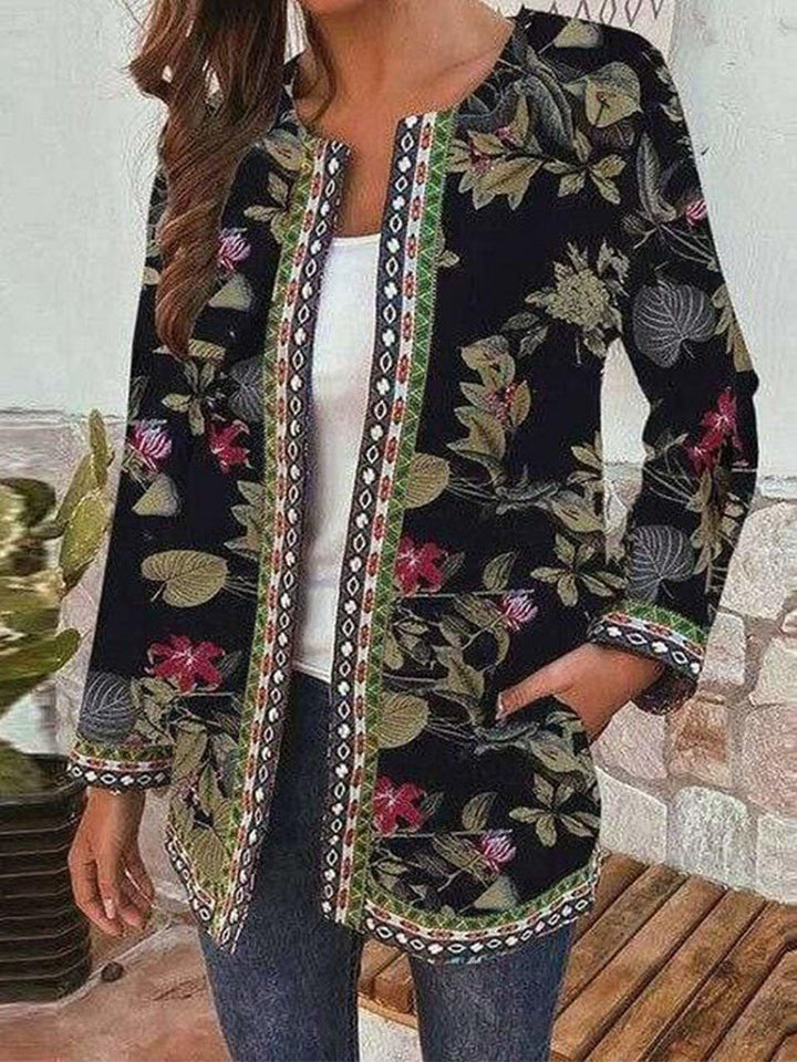 Emma I Retro Style Printed Cardigan