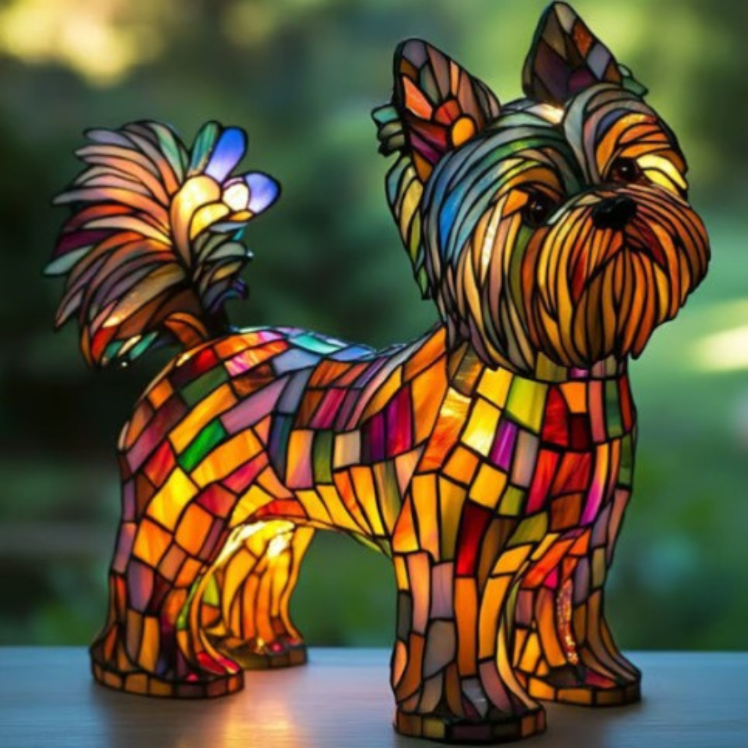 Lili | Magical Glass Dog Lamp in Color