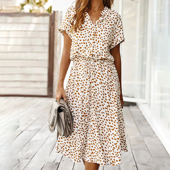 Louise - Floral Printed V-Neck Dress