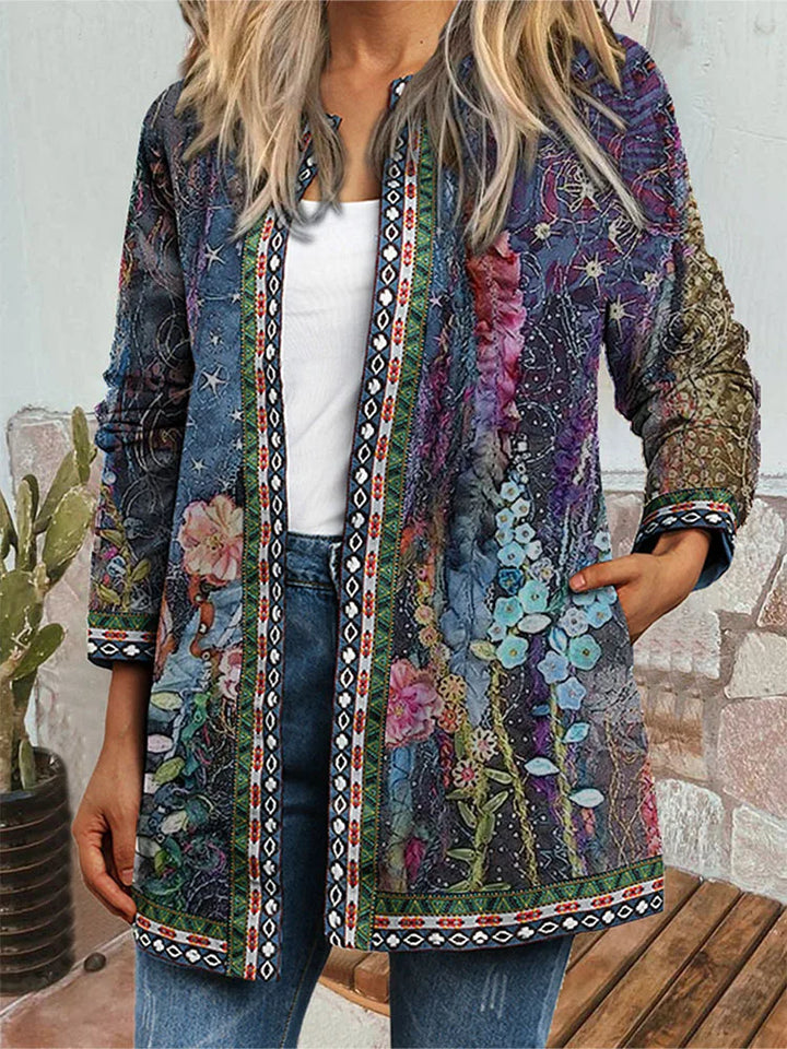 Emma I Retro Style Printed Cardigan