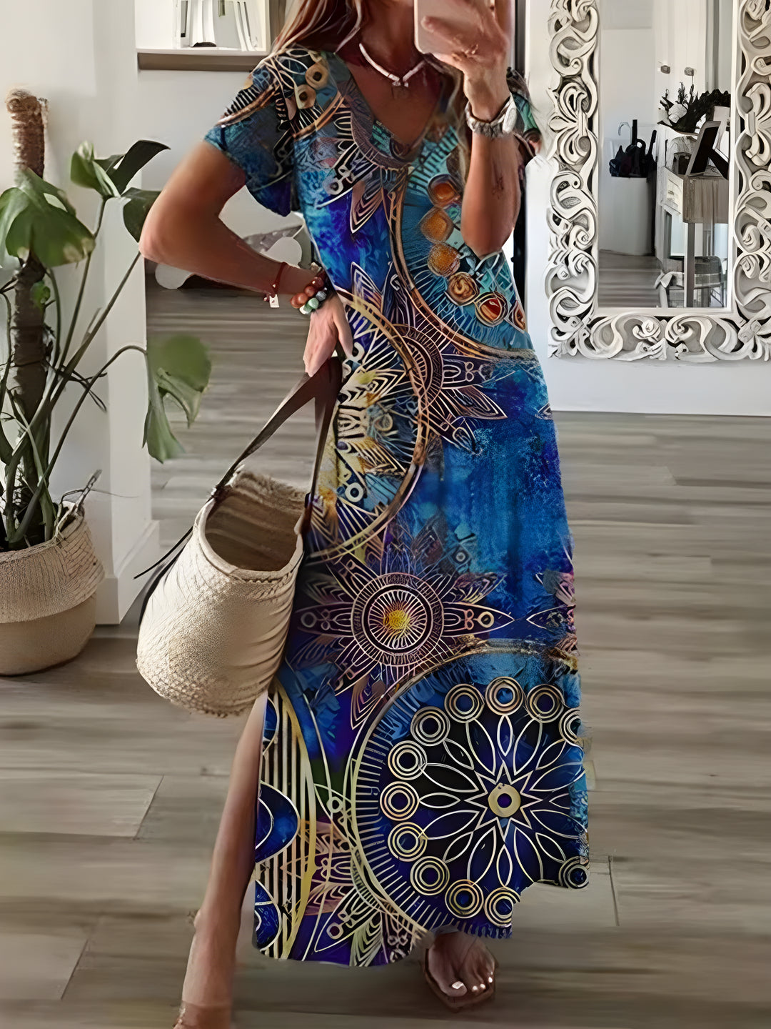 Florence – Striped Midi Dress