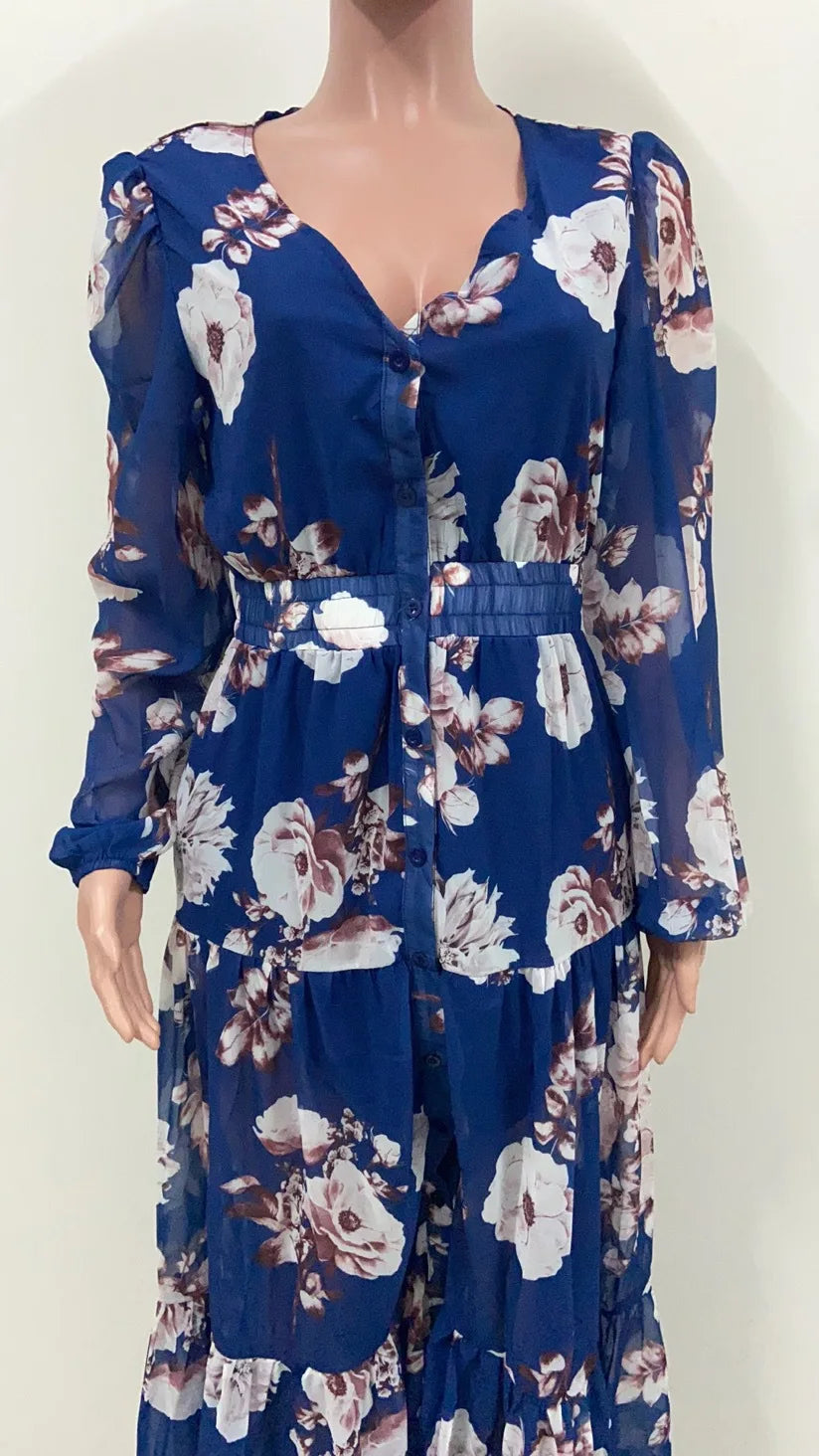 Vale – Floral Chiffon Maxi Dress