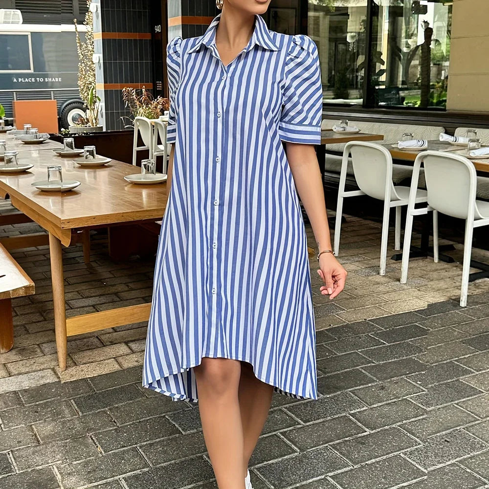 Clio – Striped Shirt Dress