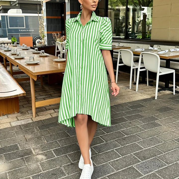 Clio – Striped Shirt Dress