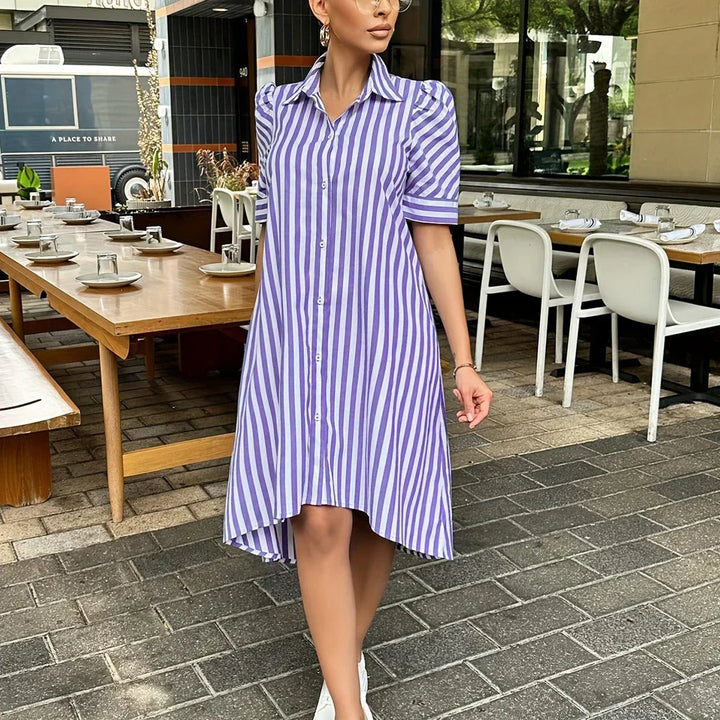 Clio – Striped Shirt Dress