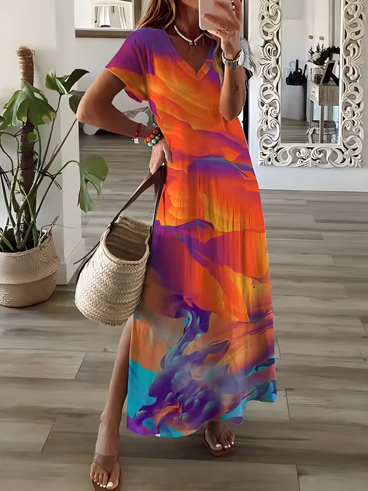 Florence – Striped Midi Dress
