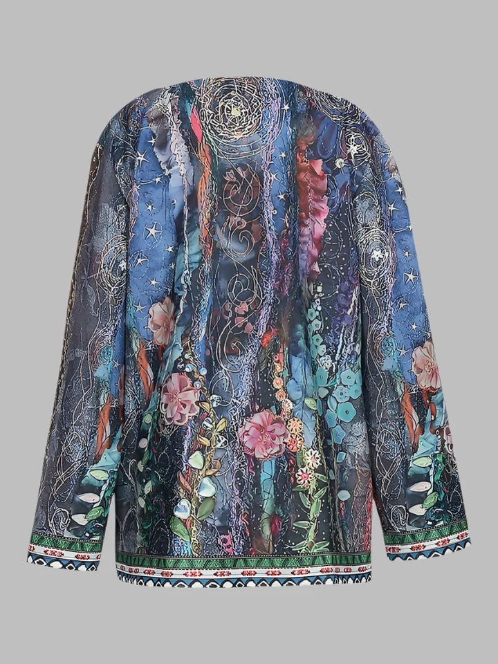 Emma I Retro Style Printed Cardigan
